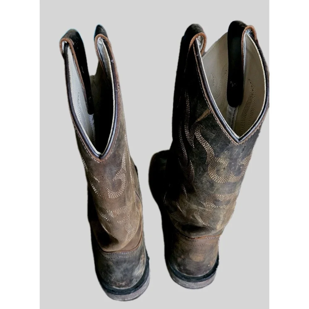CODY JAMES Western Boot Boys Size 6 D Brown Leather Square‎ Toe Boot BBSC1904